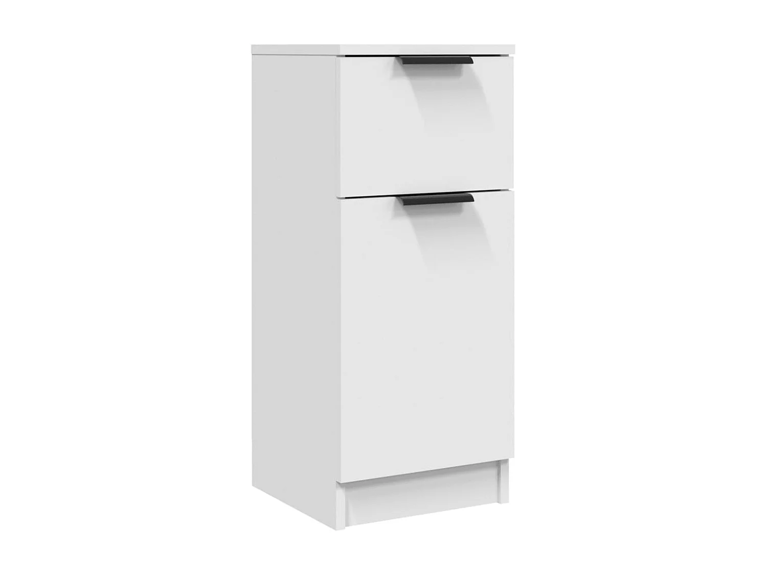 Aparador buffet cómoda armario mueble organizador cocina salón salón juego de 2 30 x 30 x 70 cm blanco madera contrachapada 02_0036650