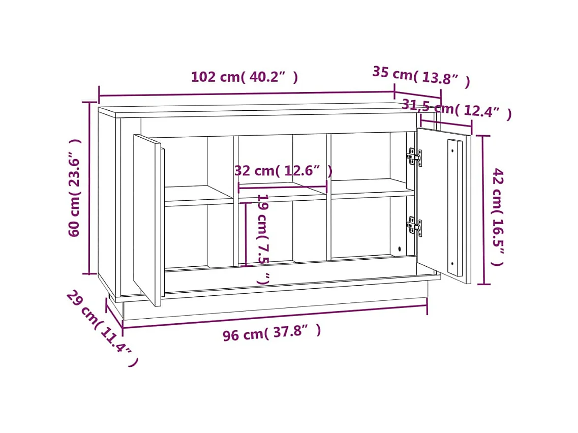 bahut commode armoire bois marron 102 x 35 x 60 cm 02_0031836