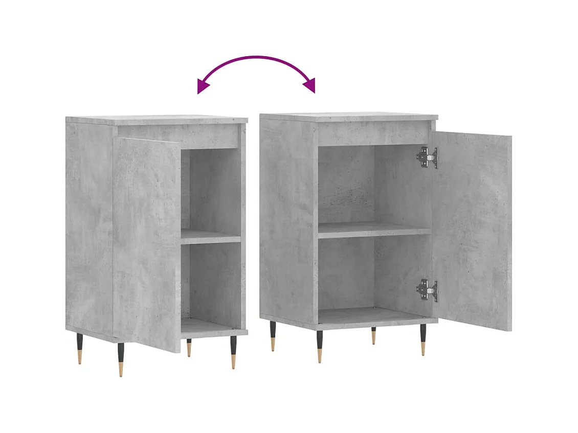 Aparador buffet cómoda armario mueble organizador cocina salón salón juego de 2 40 x 35 x 70 cm madera contrachapada negra 02_0036845