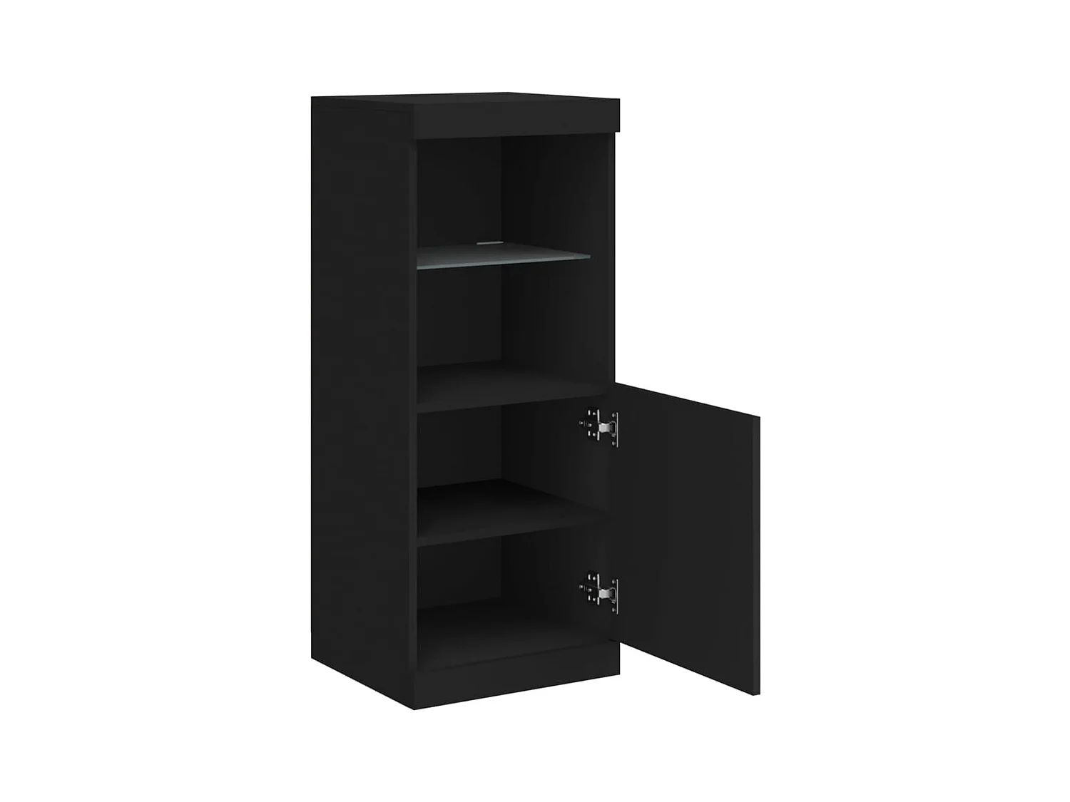 Credenza cassettiera cassettiera mobile contenitore organizer cucina soggiorno soggiorno con luci a LED 41 x 37 x 100 cm nero 02_0030035