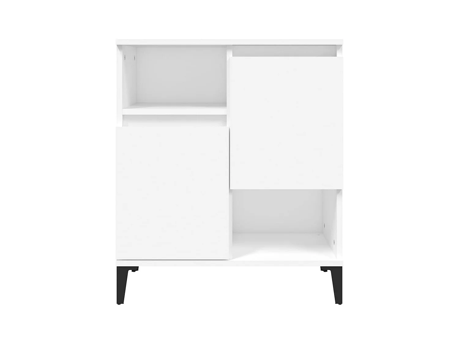 Aparador buffet cómoda armario unidad de almacenamiento organizador cocina salón salón 3 piezas 60 x 35 x 70 cm blanco madera contrachapada 02_0036990
