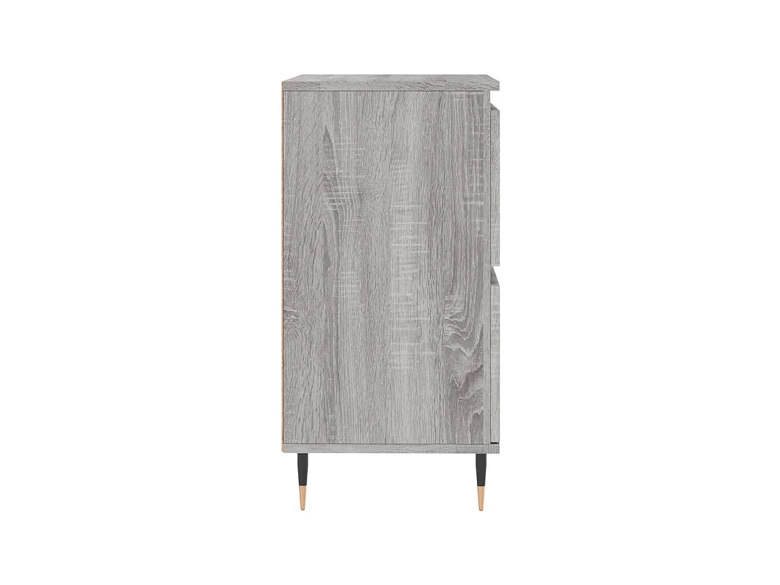 Credenza buffet cassettiera mobile contenitore organizer cucina soggiorno soggiorni 3 pz sonoma MDF grigio 02_0037176