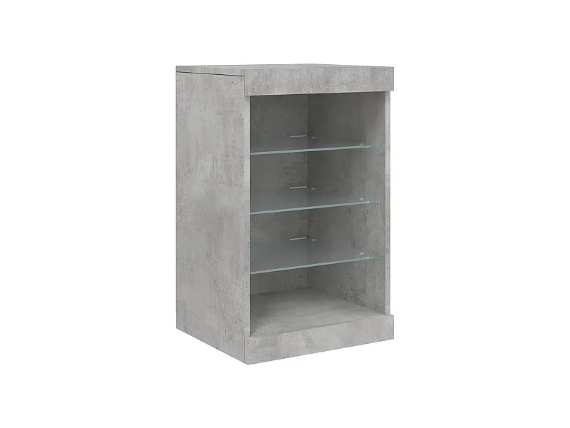 Credenza buffet cassettiera mobile contenitore organizer cucina soggiorno soggiorno con luci a LED 41 x 37 x 67 cm grigio 02_0030000