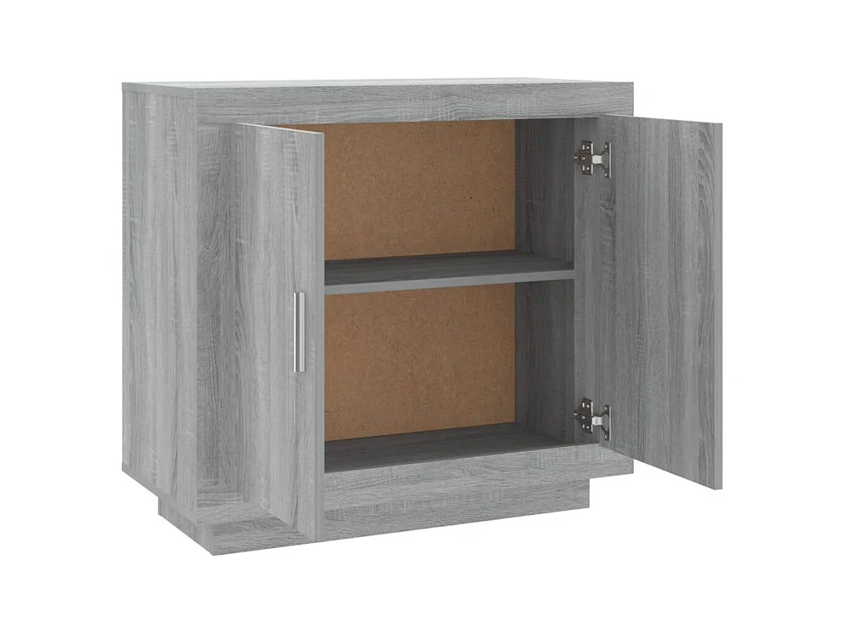 Aparador buffet cómoda armario unidad de almacenamiento organizador cocina salón salonsonoma 80 x 40 x 75 cm madera contrachapada gris 02_0036539