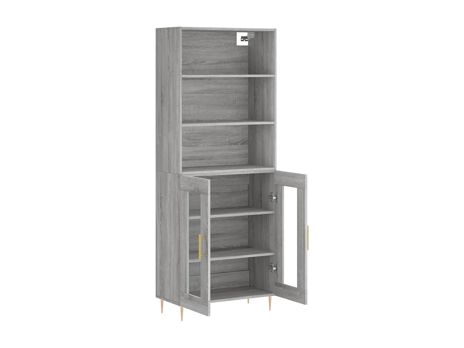 Credenza credenza cassettiera mobile contenitore organizer cucina soggiorno soggiorno alto Sonoma 69,5 x 34 x 180 cm pannelli compositi grigio 02_0035557