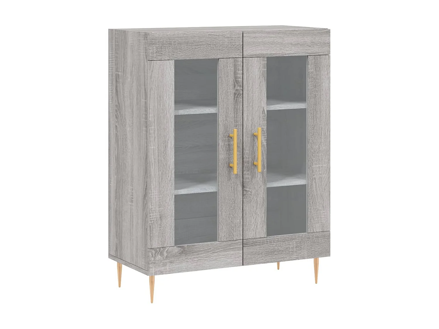 Credenza credenza cassettiera mobile contenitore organizer cucina soggiorno soggiorno alto Sonoma 69,5 x 34 x 180 cm pannelli compositi grigio 02_0035557