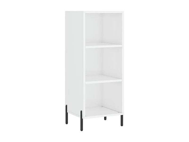 Aparador buffet cómoda mueble mueble de almacenaje organizador cocina salón brillante 34,5 x 32,5 x 90 cm madera contrachapada blanco 02_0030579