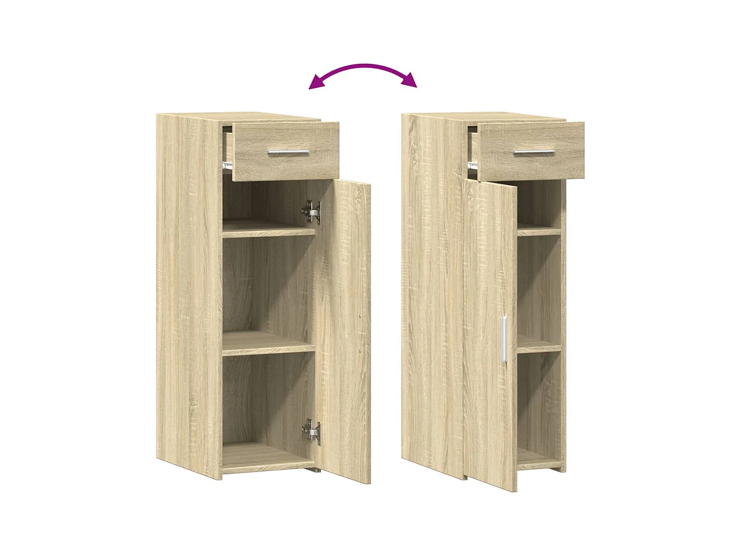 bahut commode armoire bois marron 30 x 42.5 x 93 cm 02_0031504