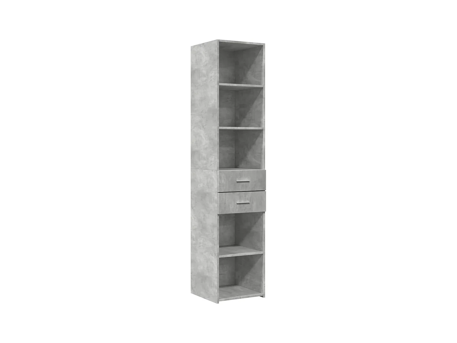 Credenza buffet cassettiera mobile contenitore organizer cucina soggiorno soggiorno alto 40 x 42,5 x 185 cm derivati ​​del legno grigio 02_0034440
