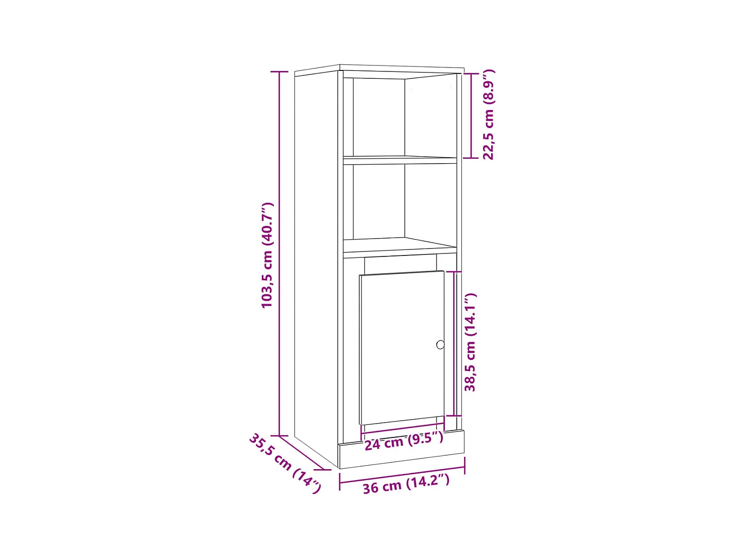 bahut commode armoire bois marron 36 x 35.5 x 103.5 cm 02_0033162
