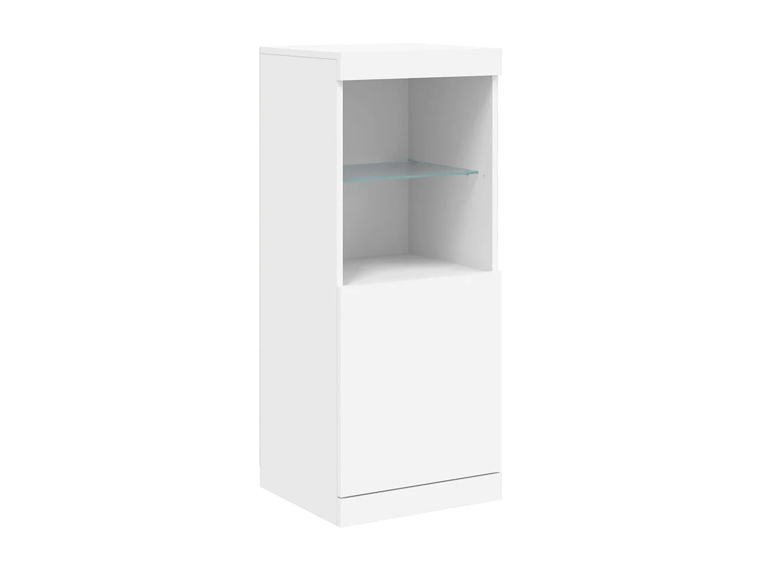 Aparador Cômoda Armário Unidade de armazenamento Organizador Cozinha Sala de estar com luzes LED 162 x 37 x 100 cm Branco 02_0029831