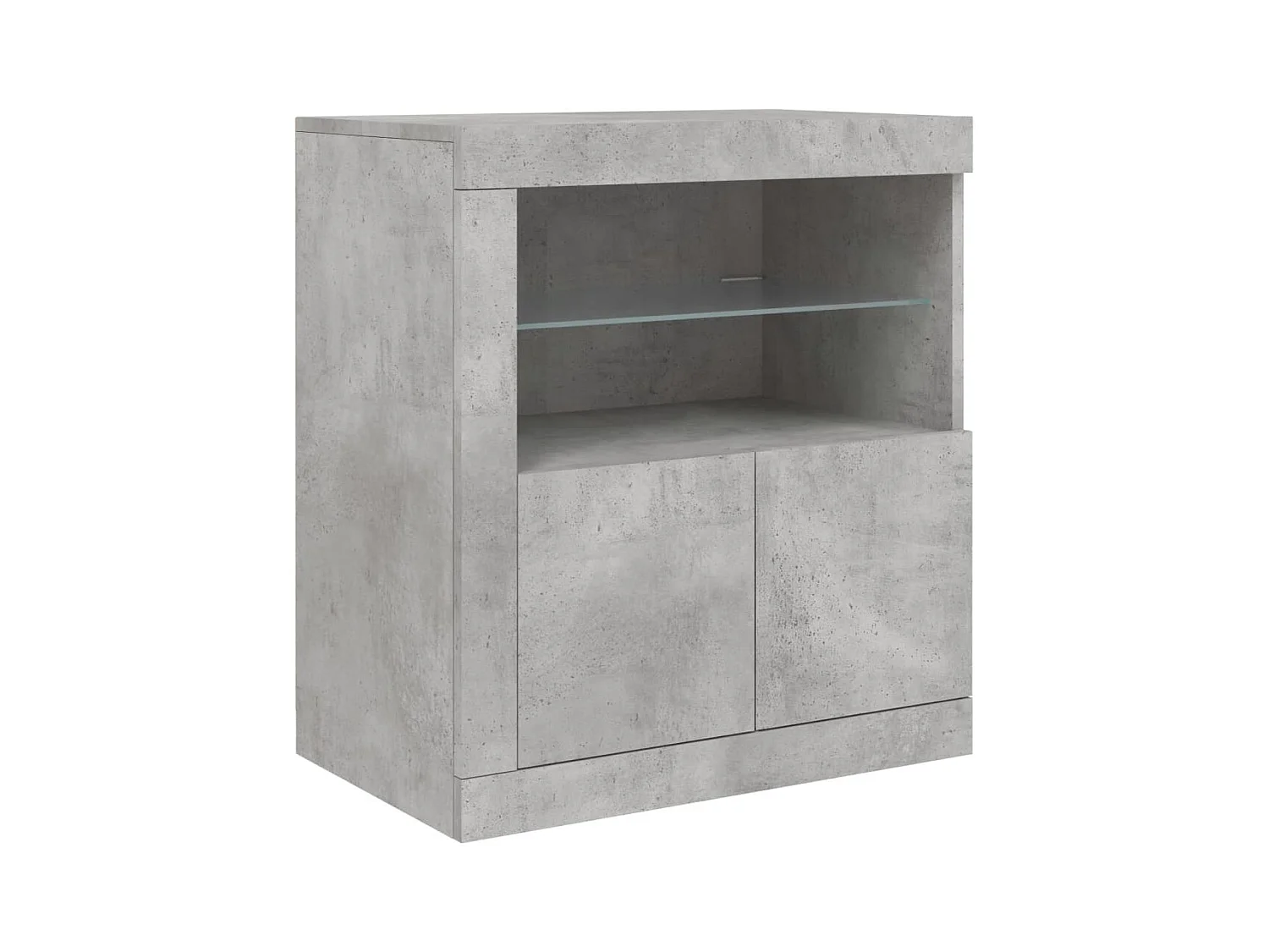 Aparador buffet cómoda armario mueble organizador cocina salón salón con luces LED 283 x 37 x 67 cm gris 02_0029994