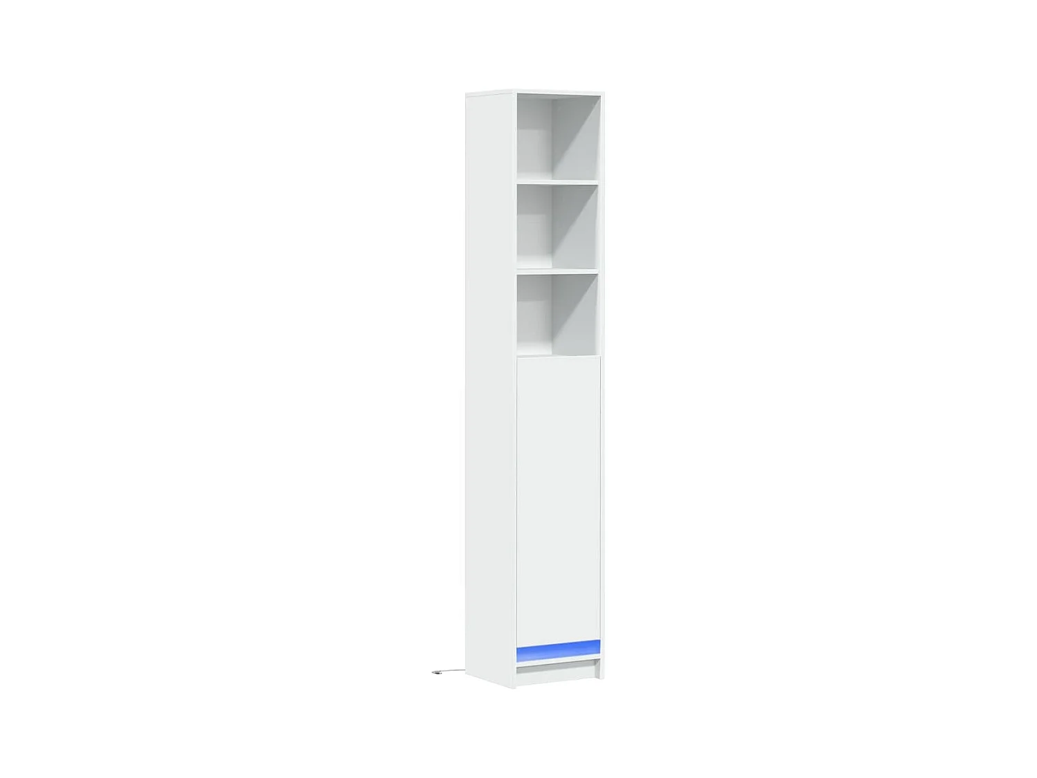 Aparador cómoda cómoda armario mueble organizador cocina salón salón con LED 36 x 32,5 x 200 cm madera contrachapada blanco 02_0029769