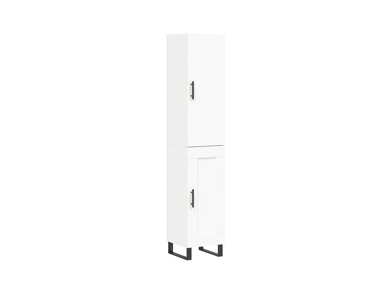 Aparador buffet cómoda armario mueble organizador cocina salón salón alto 34,5 x 34 x 180 cm madera contrachapada blanco 02_0032340