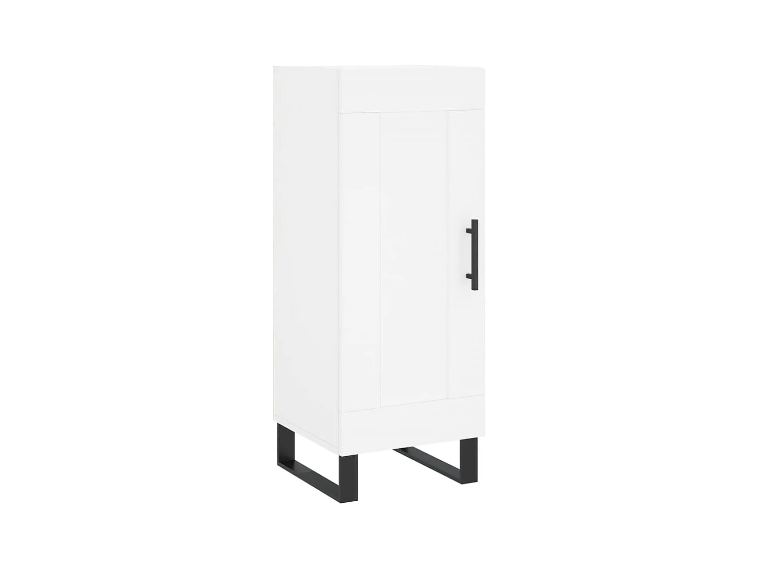 Aparador buffet cómoda armario mueble organizador cocina salón salón alto 34,5 x 34 x 180 cm madera contrachapada blanco 02_0032340