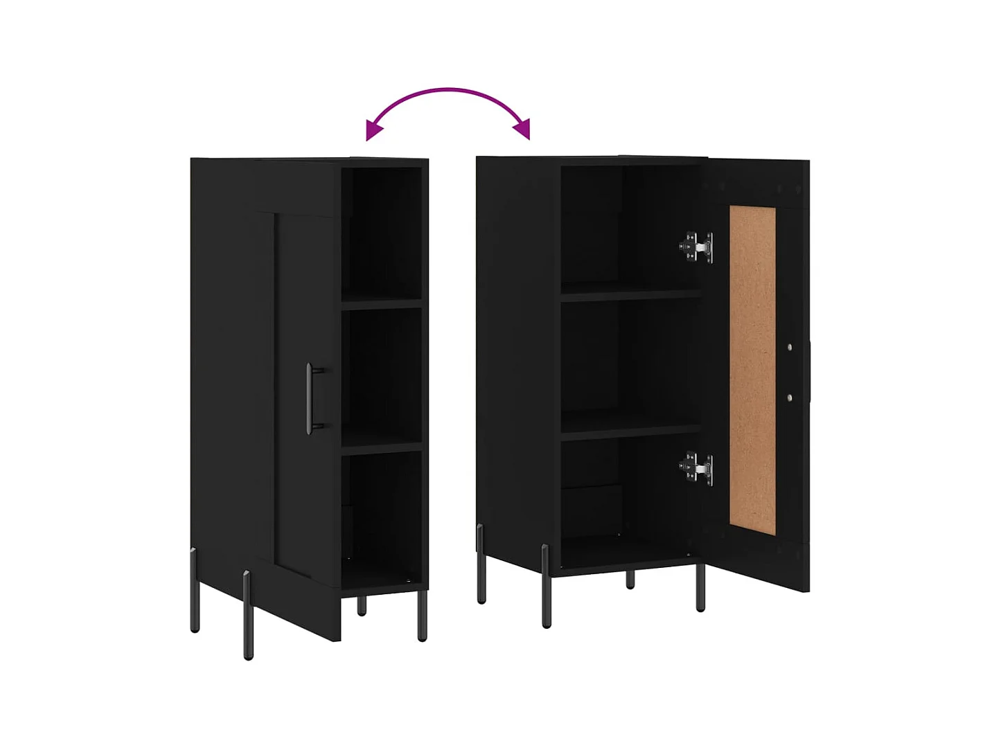 bahut commode armoire bois marron 34.5 x 34 x 90 cm 02_0035901