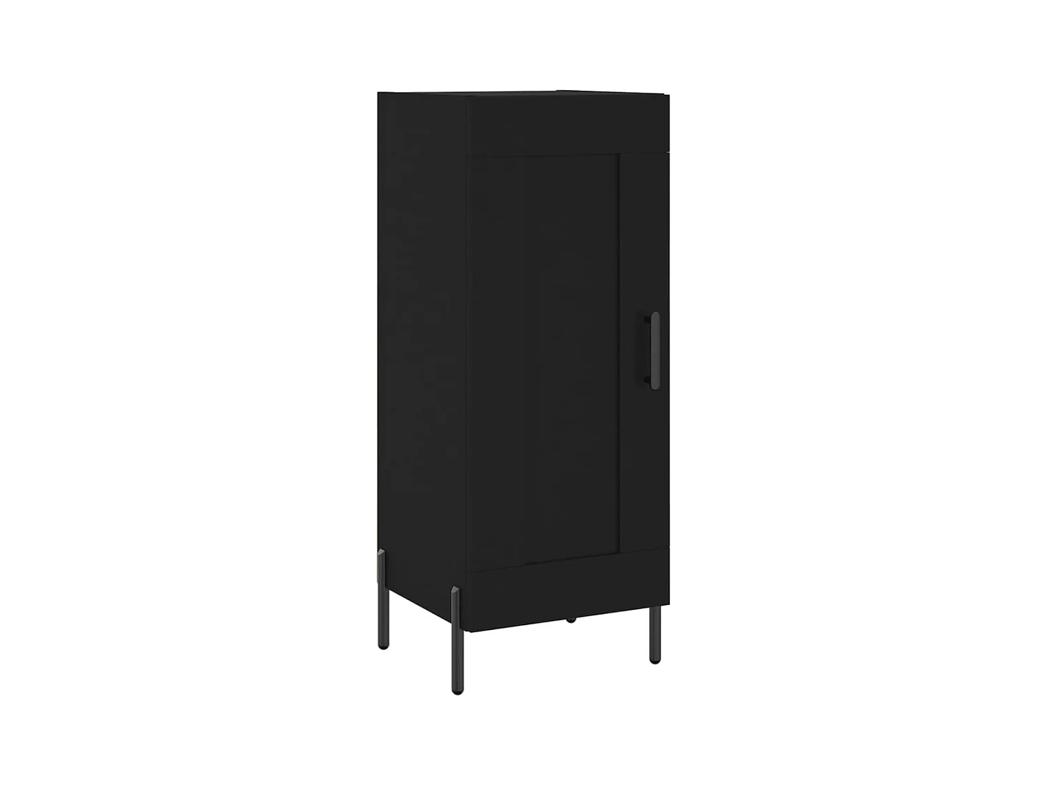 Aparador buffet cómoda mueble almacenaje organizador cocina salón salón 34,5 x 34 x 90 cm madera contrachapada negra 02_0035901
