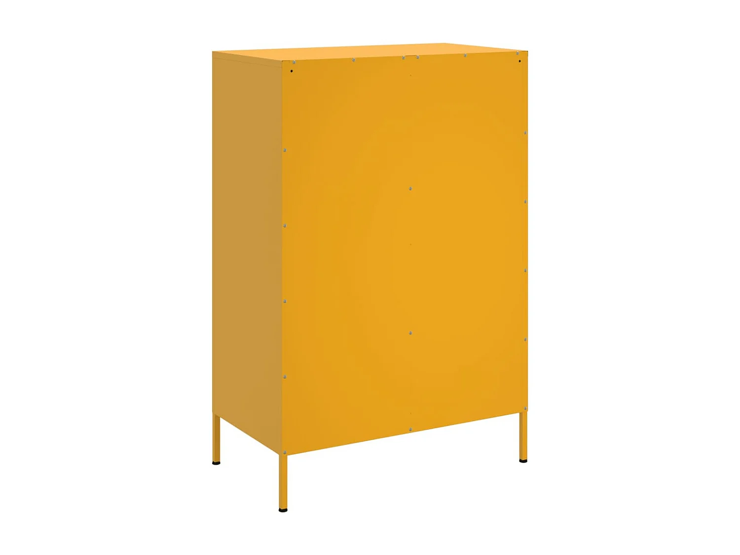 Aparador buffet cómoda armario mueble organizador cocina salón salón alto amarillo mostaza 68 x 39 x 101,5 cm acero amarillo 02_0034734