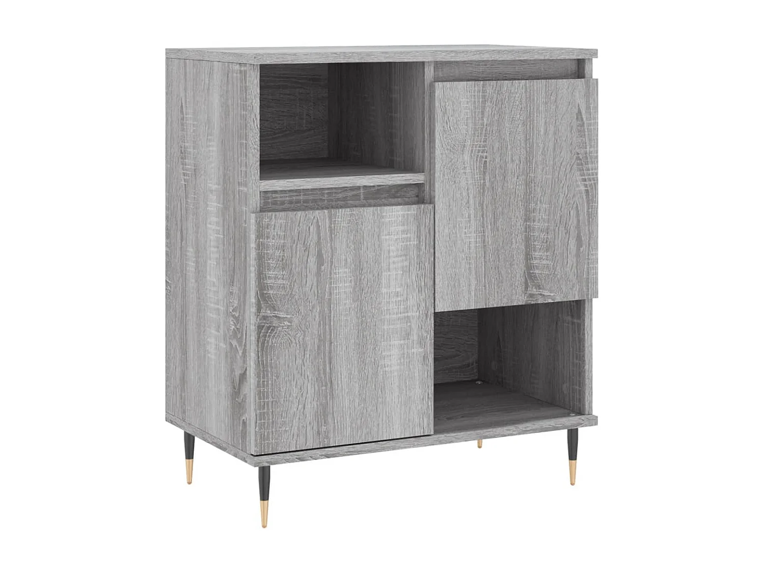 Buffet aparador cômoda armário unidade de armazenamento organizador cozinha sala salonsonoma 60 x 35 x 70 cm madeira trabalhada cinza 02_0036409