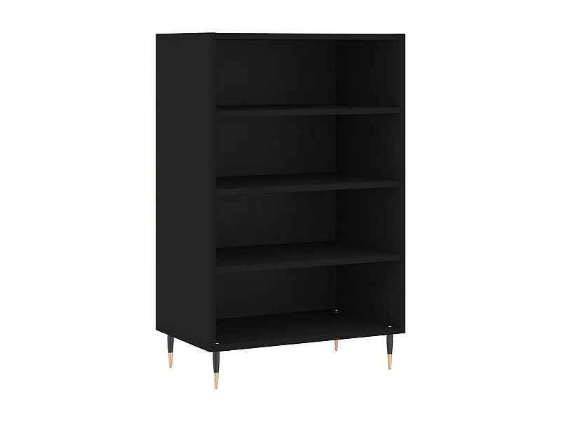 Credenza cassettiera cassettiera mobile contenitore organizer cucina soggiorno soggiorno alto 57 x 35 x 90 cm derivati ​​del legno nero 02_0034939