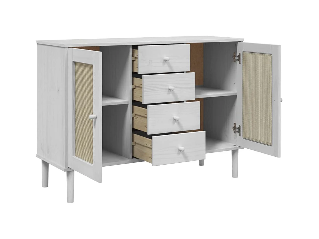 bahut commode armoire bois blanche 112 x 40 x 80 cm 02_0036223