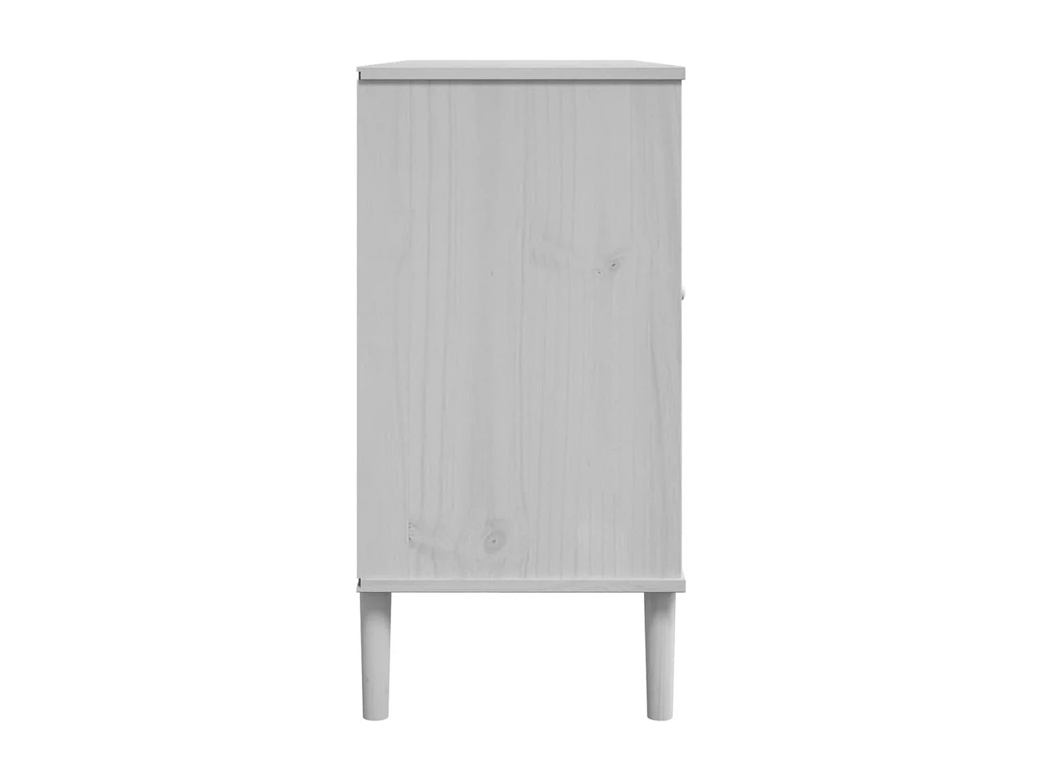 Buffet aparador cômoda armário unidade de armazenamento organizador cozinha sala de estar rattan look 112 x 40 x 80cm madeira maciça de pinho branco 02_0036223