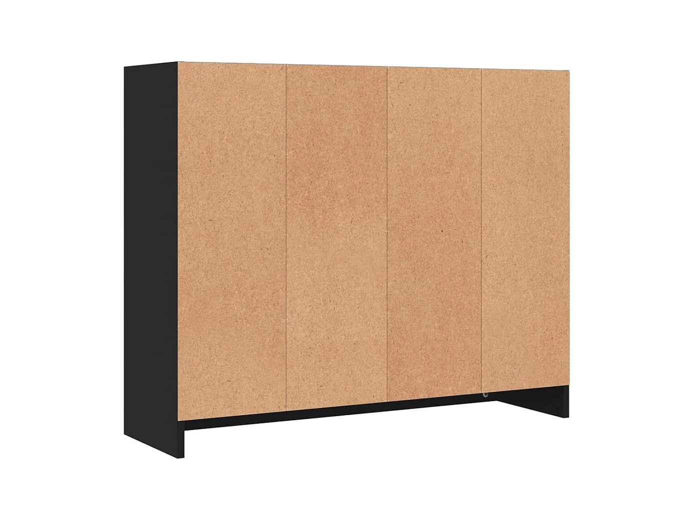 Aparador buffet cómoda armario unidad de almacenamiento organizador cocina salón salón 91 x 28 x 75 cm madera contrachapada negra 02_0036153