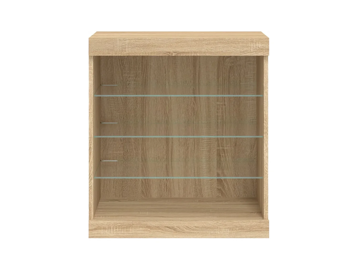 Aparador buffet cómoda armario mueble organizador cocina salón salón con luces LED sonoma 60,5 x 37 x 67 cm marrón 02_0029965