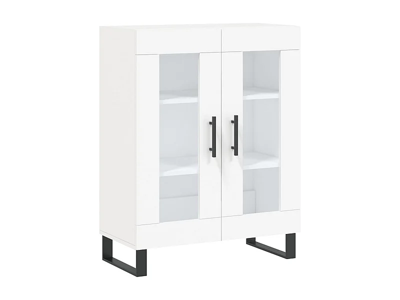 Aparador buffet cómoda mueble mueble de almacenaje organizador cocina salón salón 69,5 x 34 x 90 cm madera contrachapada blanco 02_0030445