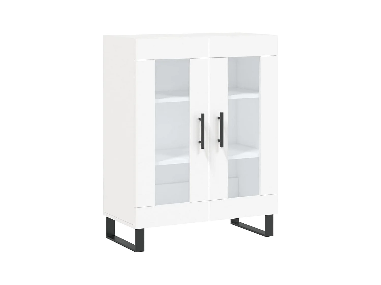 Aparador buffet cómoda mueble mueble de almacenaje organizador cocina salón salón 69,5 x 34 x 90 cm madera contrachapada blanco 02_0030445