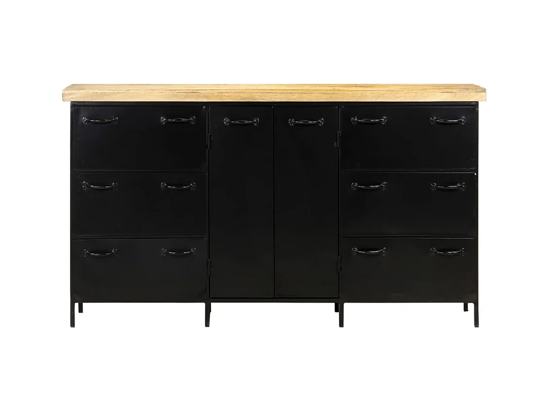 bahut commode armoire bois blanche 140 x 38 x 76 cm 02_0029550