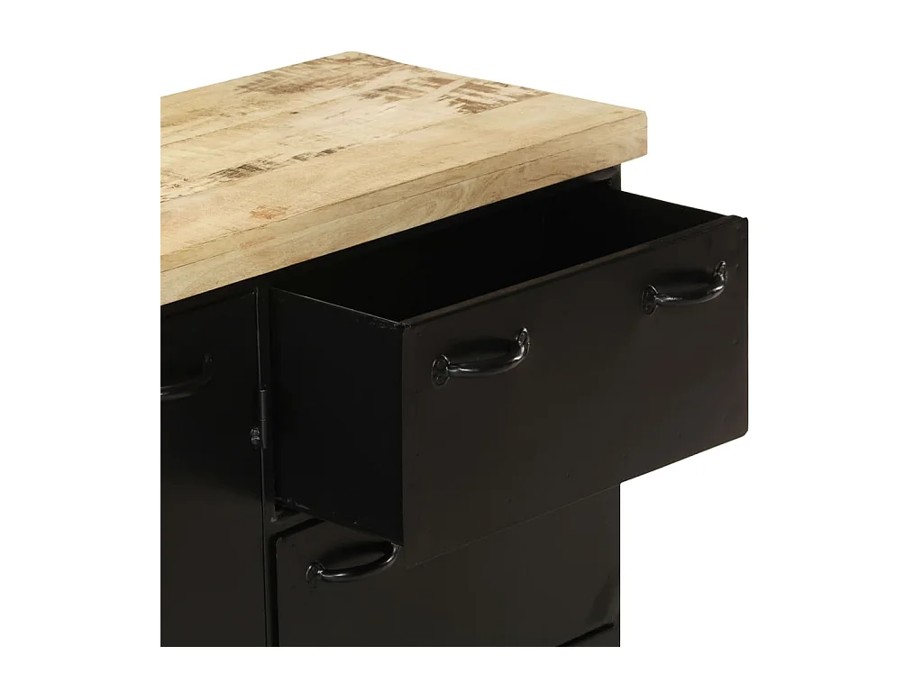 bahut commode armoire bois blanche 140 x 38 x 76 cm 02_0029550