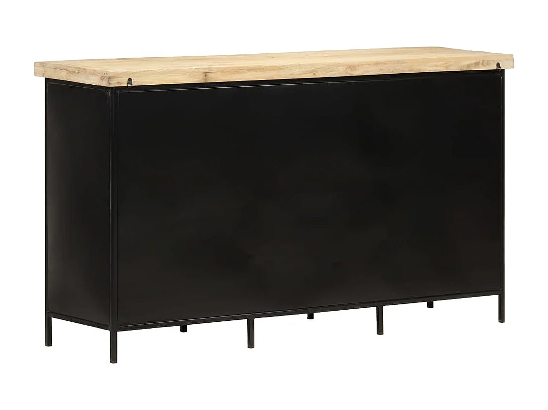 Credenza buffet cassettiera mobile contenitore organizer cucina soggiorno soggiorno 140 x 38 x 76 cm legno di mango grezzo bianco 02_0029550