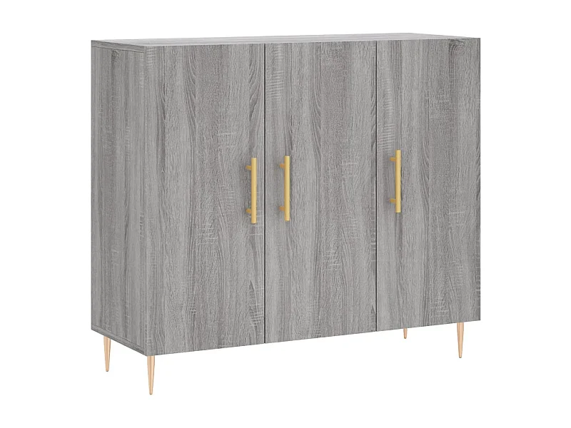Aparador cómoda cómoda armario mueble organizador cocina salón salón Sonoma 90 x 34 x 80 cm madera contrachapada gris 02_0036549