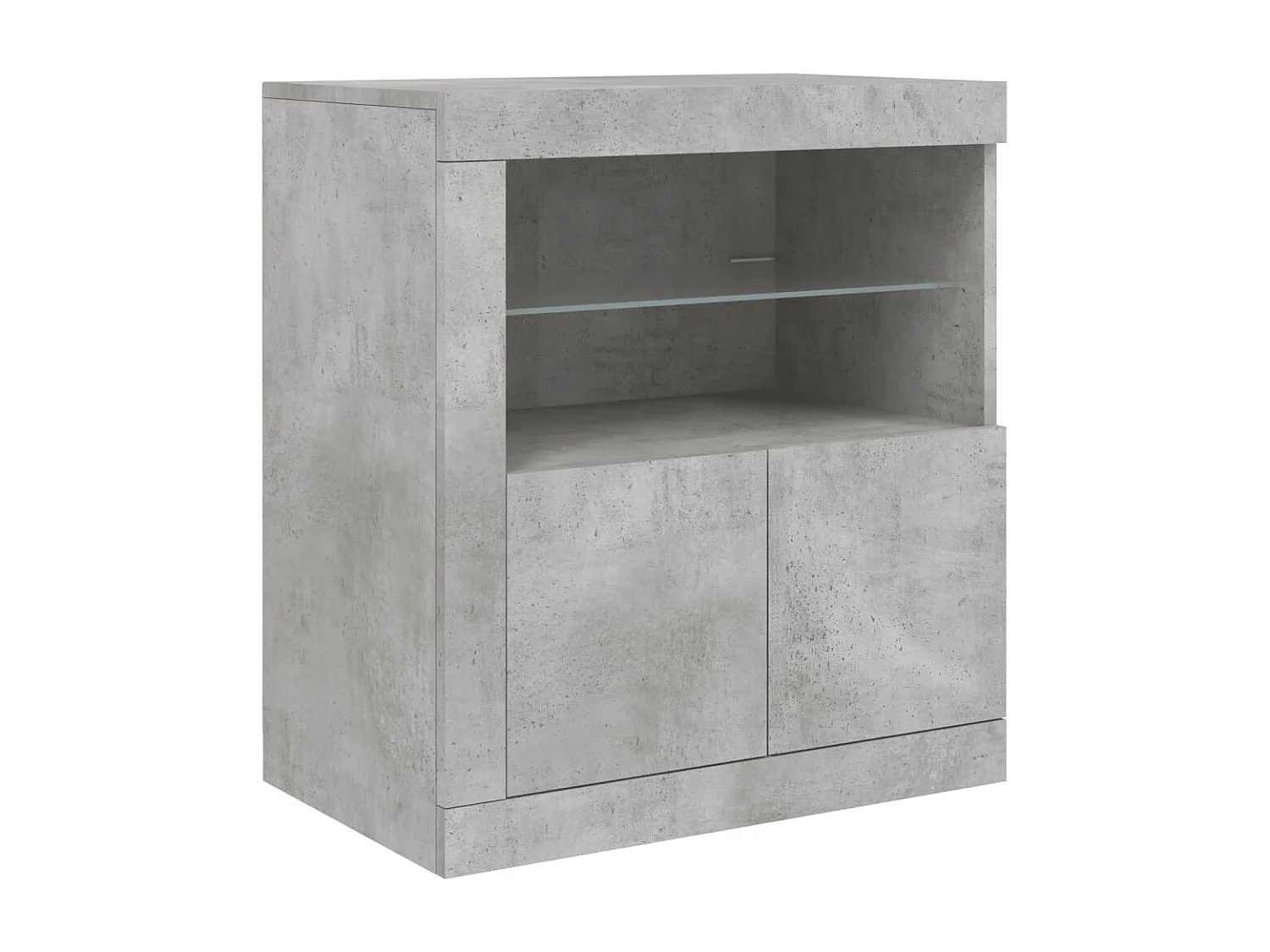 Aparador buffet cómoda armario mueble organizador cocina salón salón con luces LED 181,5 x 37 x 67 cm gris 02_0029987