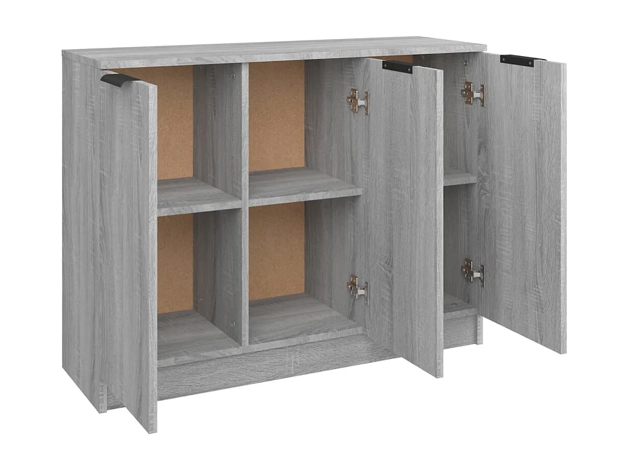 Aparador buffet cómoda armario unidad de almacenamiento organizador cocina salón salonsonoma 90,5 x 30 x 70 cm madera contrachapada gris 02_0036545