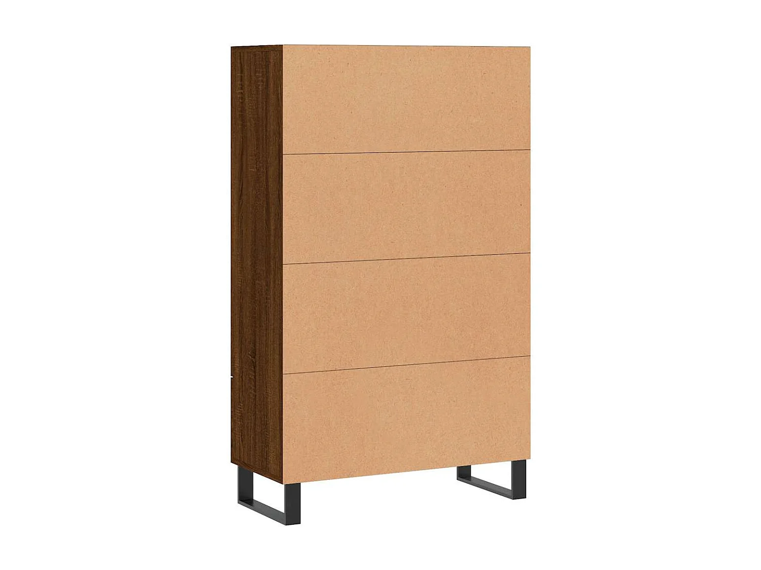 Credenza cassettiera cassettiera mobile contenitore organizer cucina soggiorno soggiorno alto 69,5 x 31 x 115 cm derivati ​​del legno marrone 02_0033749