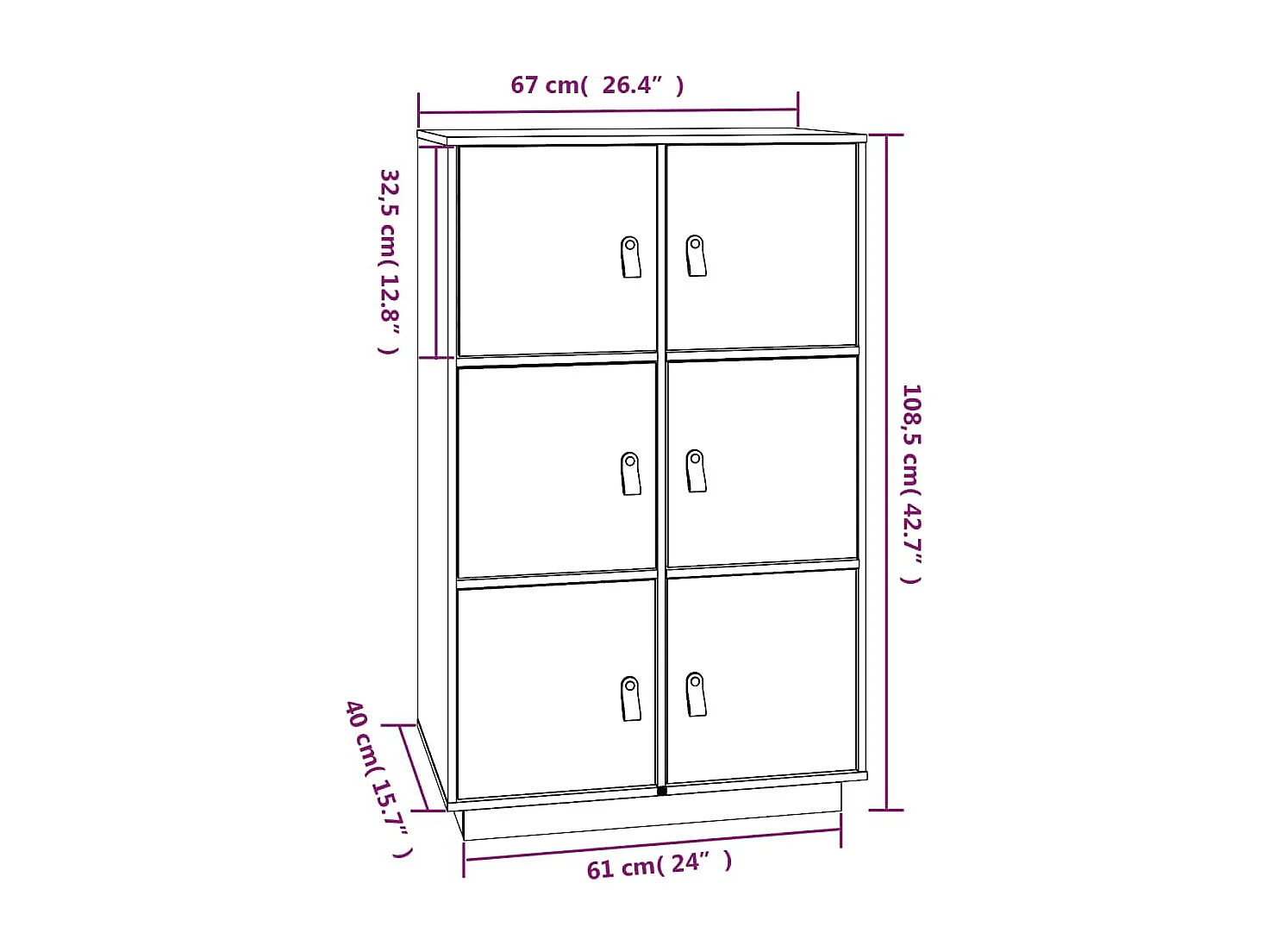 bahut commode armoire bois marron 67 x 40 x 108.5 cm 02_0034757