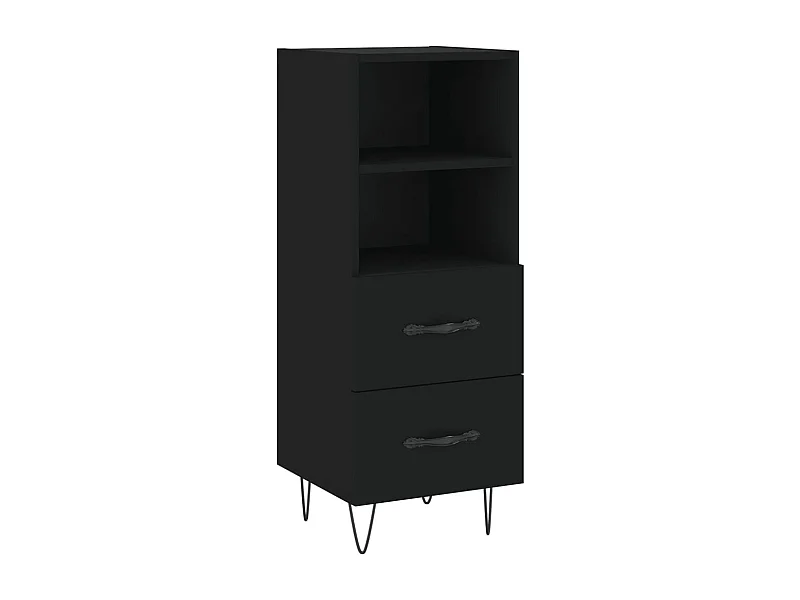 Credenza buffet cassettiera mobile contenitore organizer cucina soggiorno soggiorno 34,5 x 34 x 90 cm multistrato nero 02_0035910