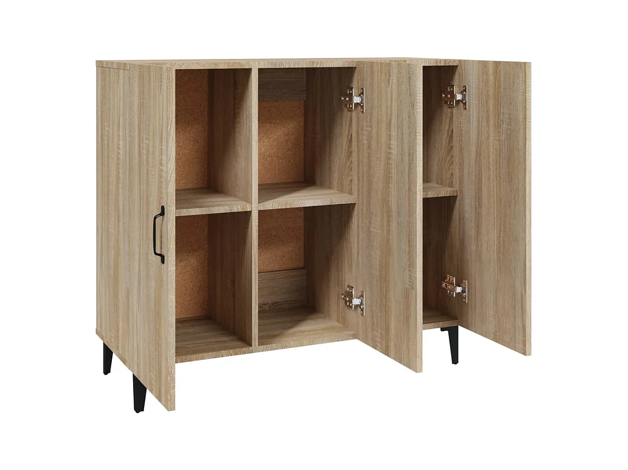 Aparador cómoda cómoda armario unidad de almacenamiento organizador cocina salón salón Sonoma 90 x 34 x 80 cm madera contrachapada marrón 02_0031733
