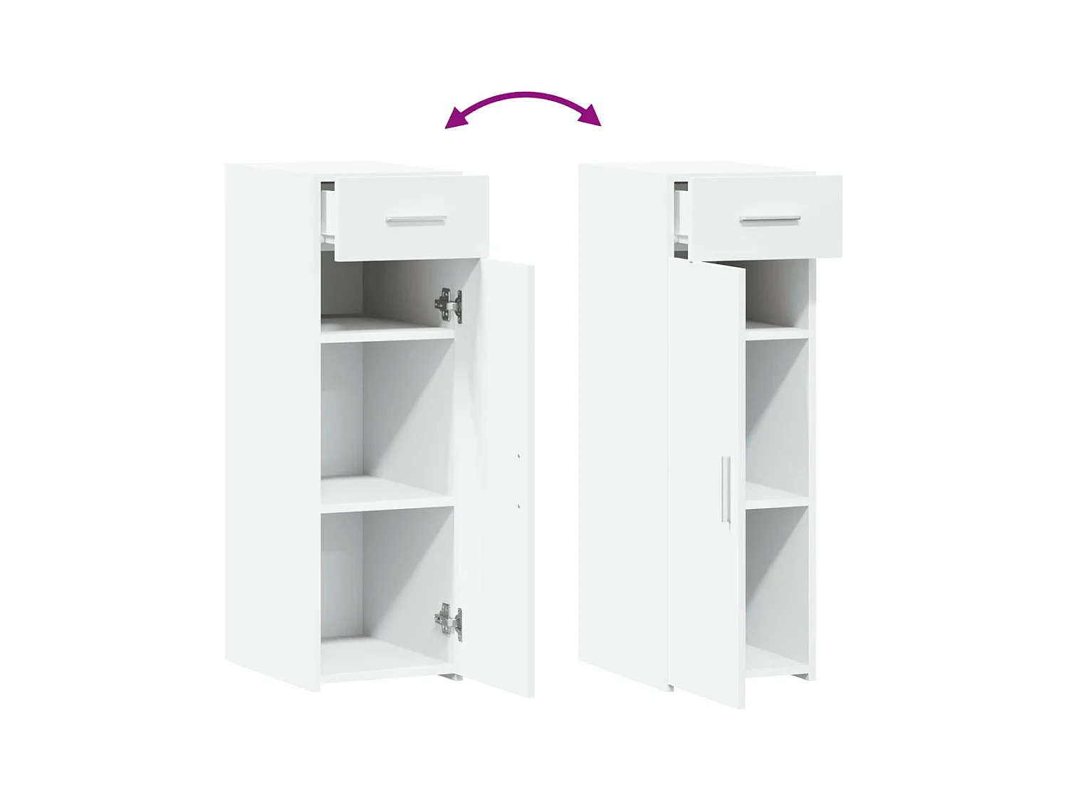 bahut commode armoire bois blanche 30 x 42.5 x 93 cm 02_0030226