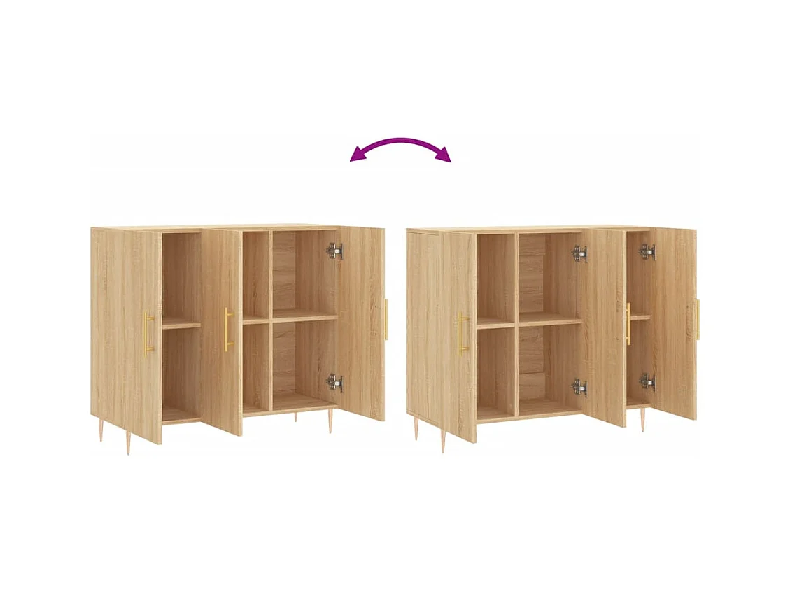 bahut commode armoire bois marron 90 x 34 x 80 cm 02_0031736