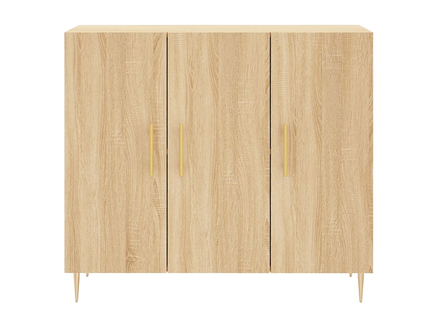 Aparador buffet cômoda armário organizador cozinha sala sala Sonoma 90 x 34 x 80 cm madeira trabalhada marrom 02_0031736