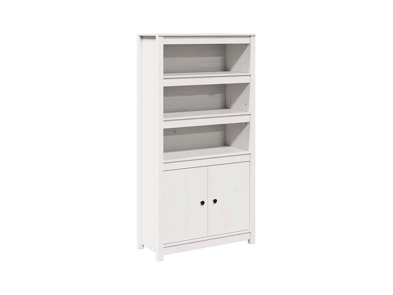 Buffet aparador cômoda armário organizador unidade cozinha sala sala alta 80 x 35 x 154 cm madeira maciça de pinho branco 02_0032770