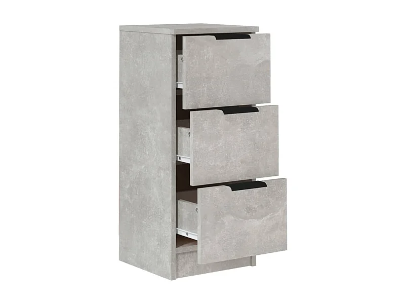 Aparador buffet cómoda armario mueble organizador cocina salón salón juego de 2 30 x 30 x 70 cm madera contrachapada gris 02_0036842