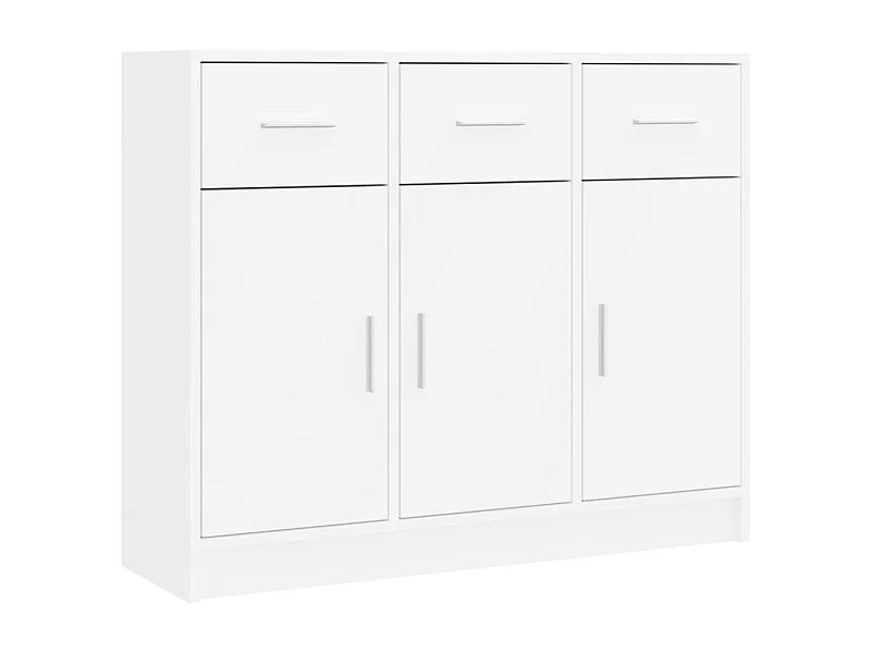 Aparador buffet cómoda mueble almacenaje organizador cocina salón salón 91 x 28 x 75 cm madera contrachapada blanco 02_0030537