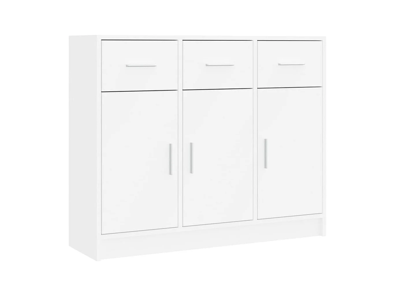 Aparador buffet cómoda mueble almacenaje organizador cocina salón salón 91 x 28 x 75 cm madera contrachapada blanco 02_0030537