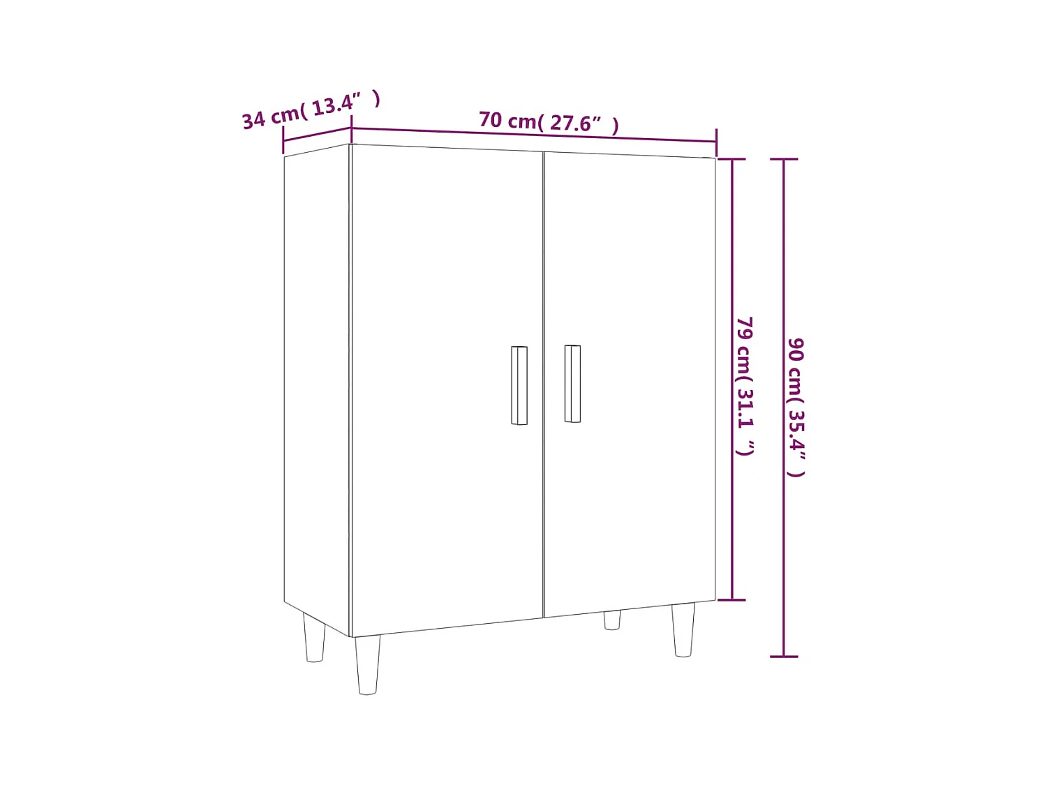 bahut commode armoire bois marron 70 x 34 x 90 cm 02_0031087