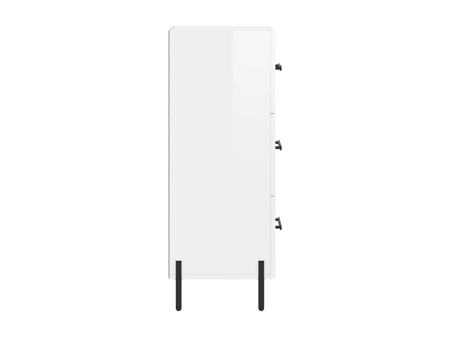 Credenza buffet cassettiera mobile contenitore organizer cucina soggiorno lucido 34,5 x 34 x 90 cm derivati ​​del legno bianco 02_0030627