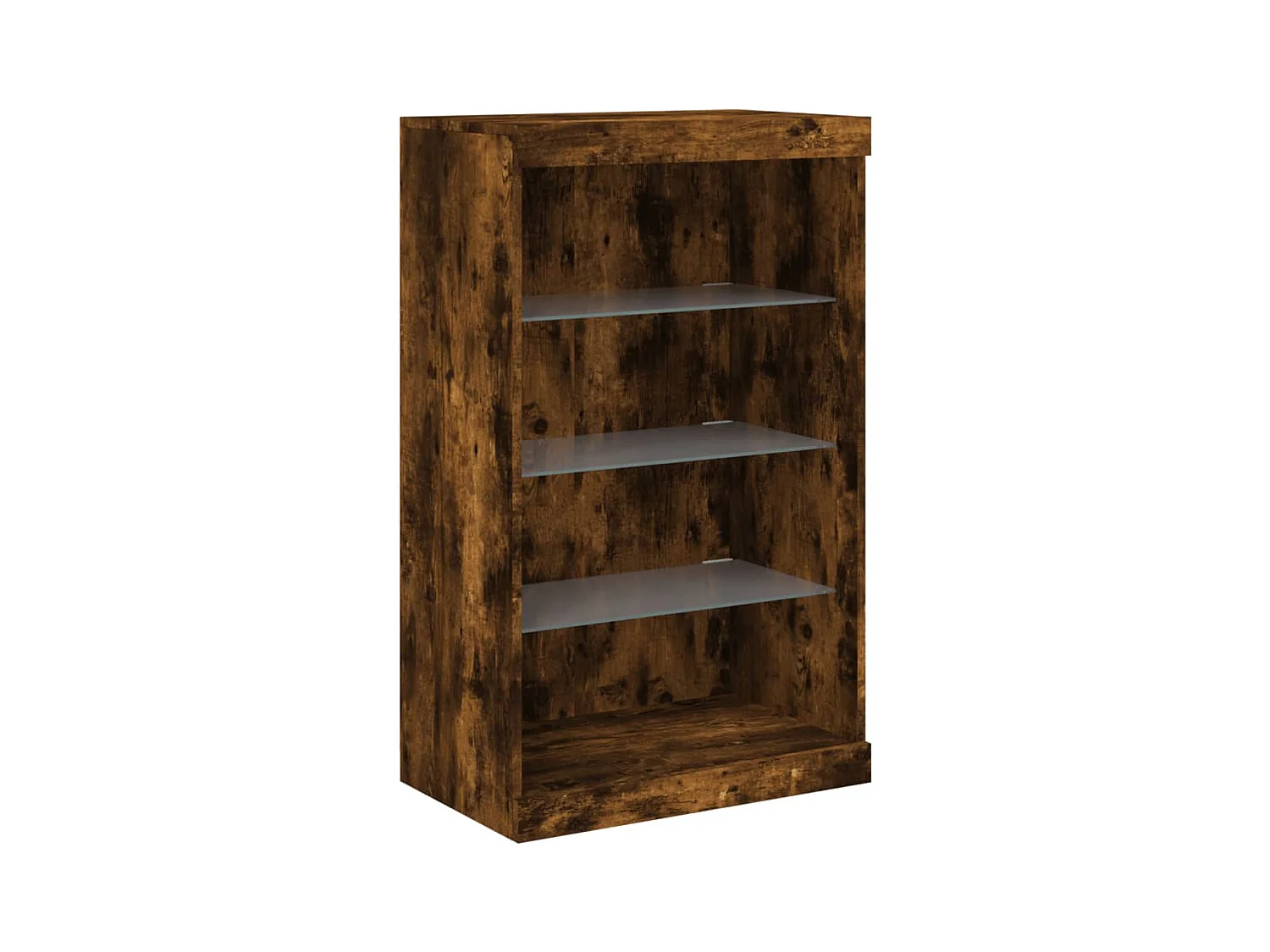 Aparador Cómoda Cómoda Armario Unidad de Almacenamiento Organizador Cocina Salón Salón con Luces LED 60,5 x 37 x 100 cm Marrón 02_0029887